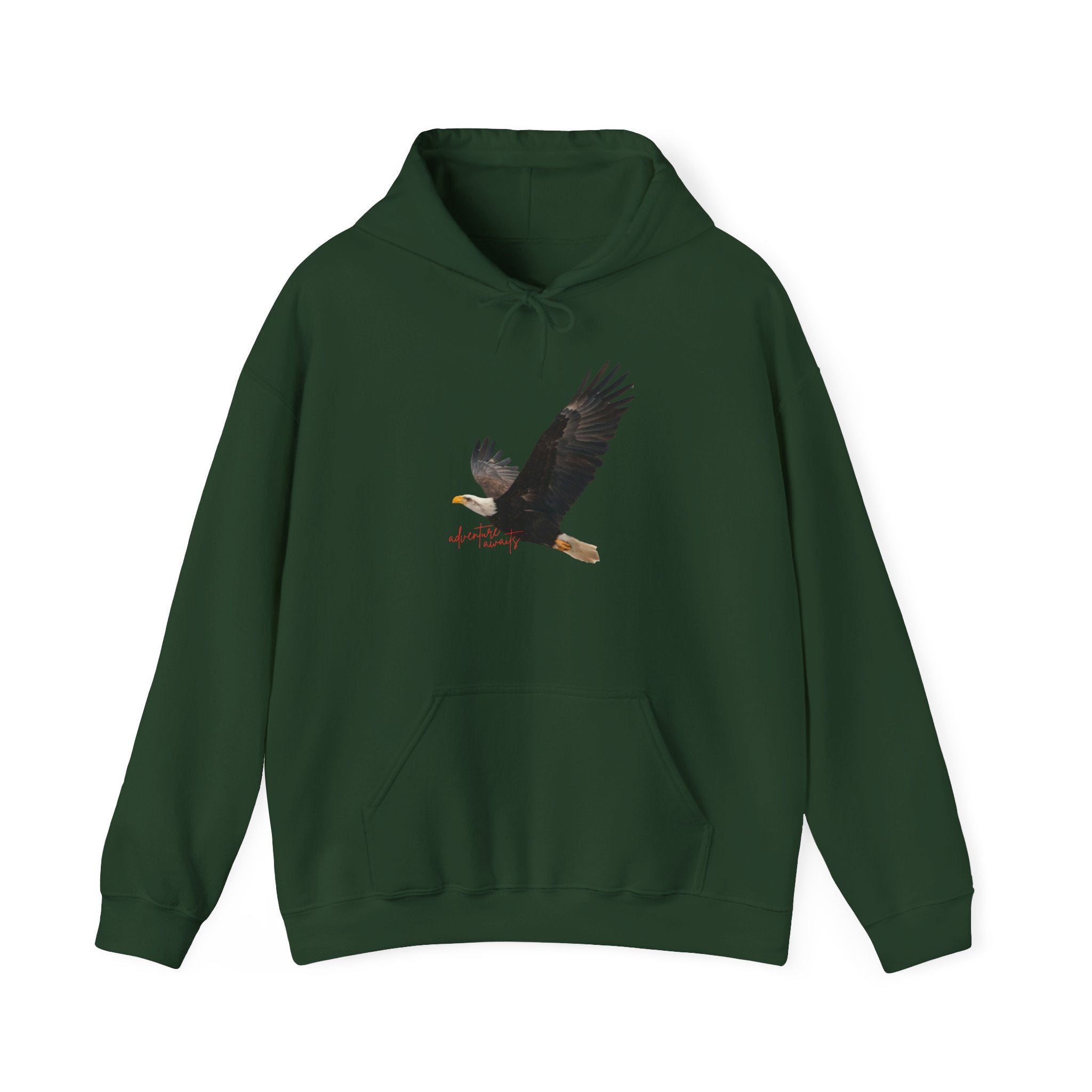 Soaring Bald Eagle Hoodie | Wildlife Bird Graphic (cotton)