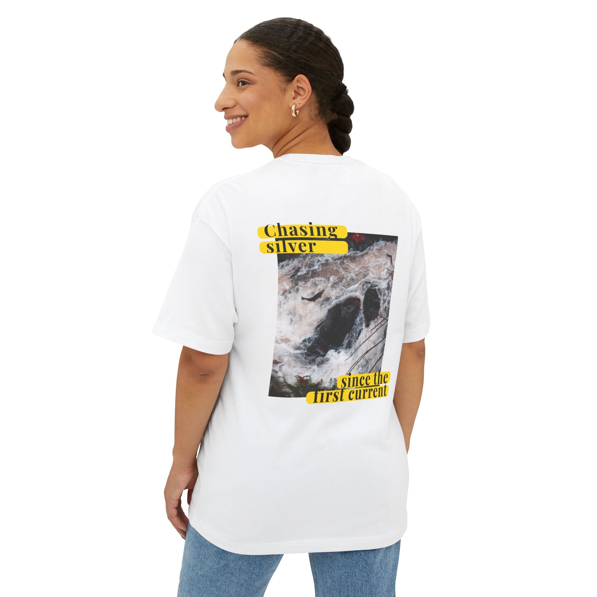 Boxy Tee — "Chasing Silver" Ocean Graphic Tee