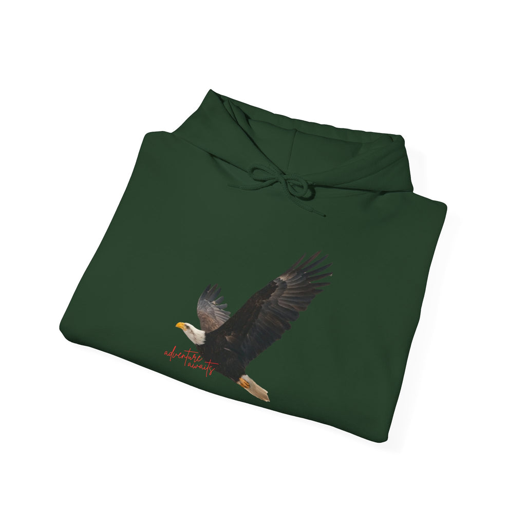 Bald Eagle "Adventure Awaits" Sweatshirt Hoodie
