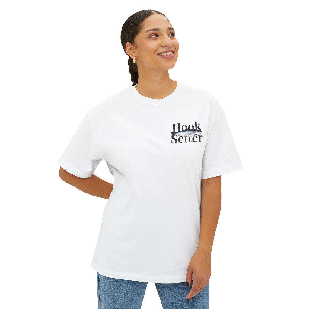 Boxy Tee — "Chasing Silver" Ocean Graphic Tee